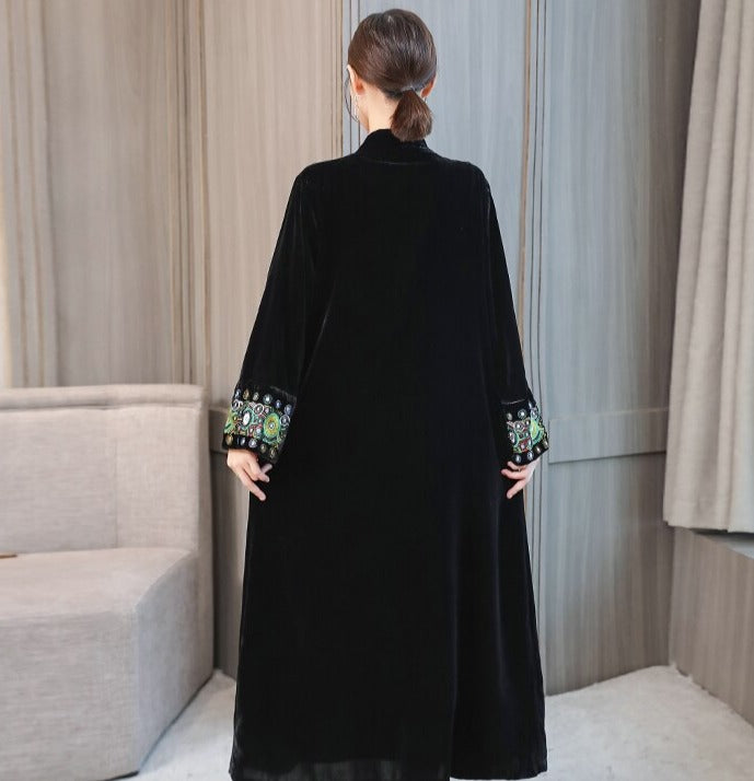 Velvet kimono coat - Try Modest Limited 