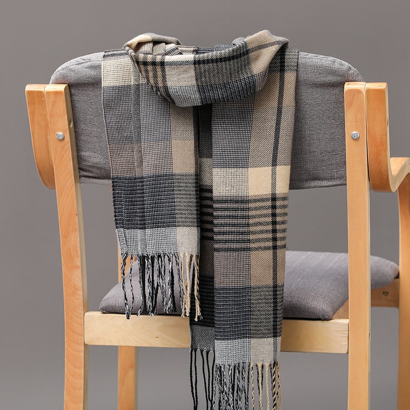 Warm Cashmere plaid scarf - Try Modest Limited