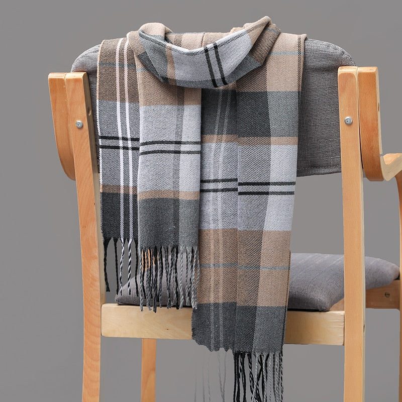 Warm Cashmere plaid scarf - Try Modest Limited