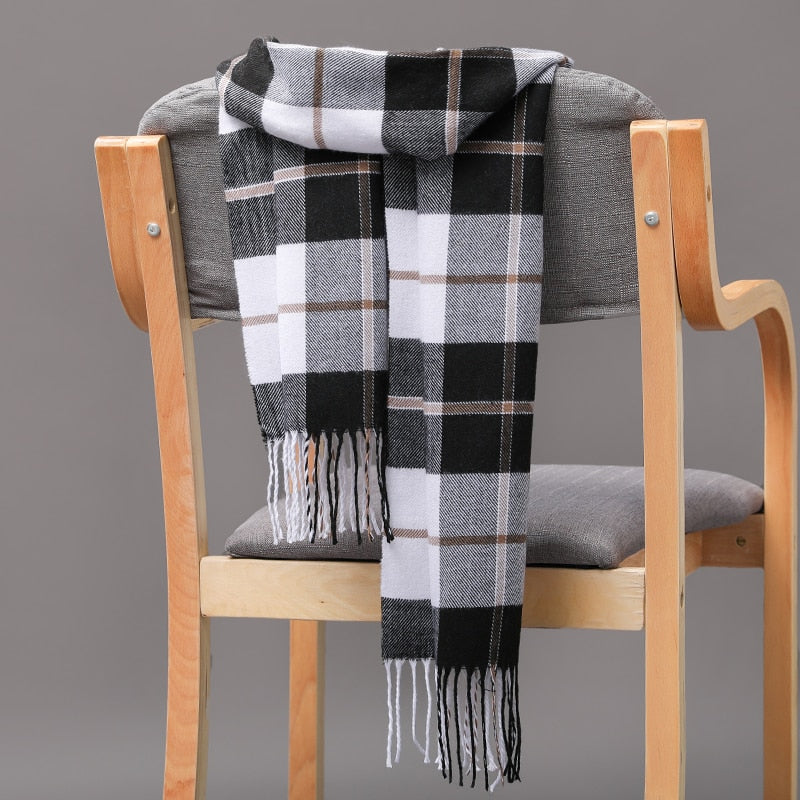 Warm Cashmere plaid scarf - Try Modest Limited