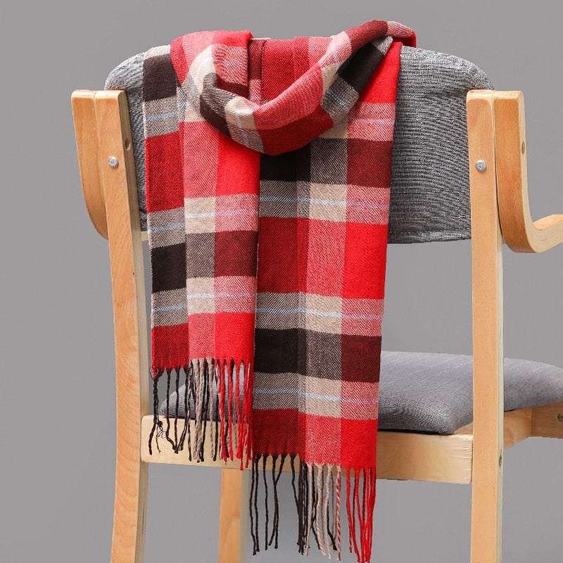 Warm Cashmere plaid scarf - Try Modest Limited