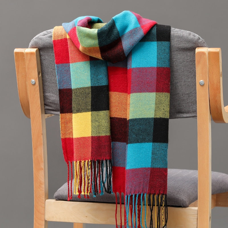 Warm Cashmere plaid scarf - Try Modest Limited