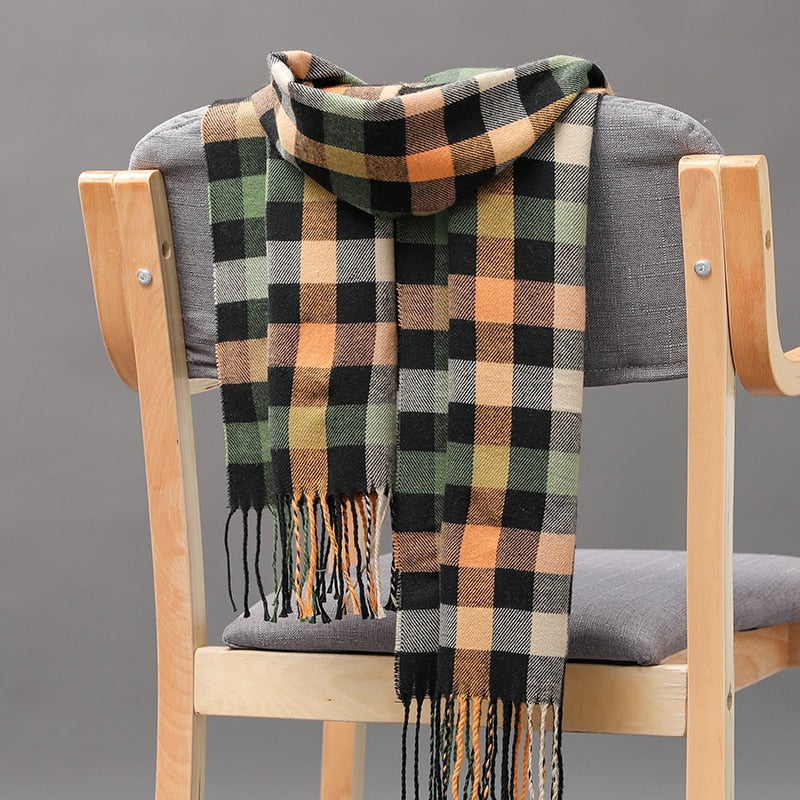 Warm Cashmere plaid scarf - Try Modest Limited