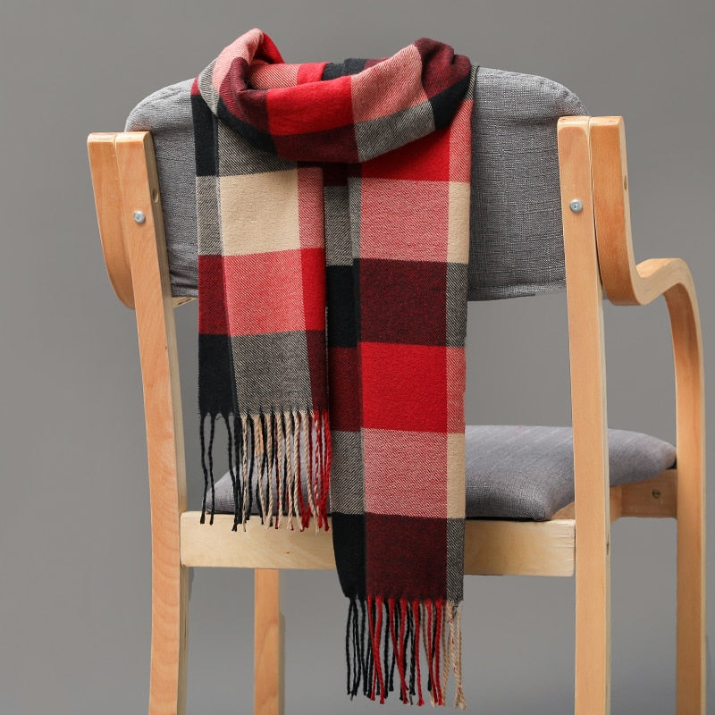 Warm Cashmere plaid scarf - Try Modest Limited