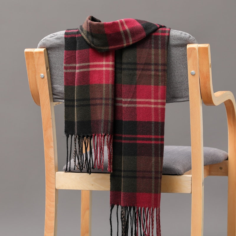 Warm Cashmere plaid scarf - Try Modest Limited
