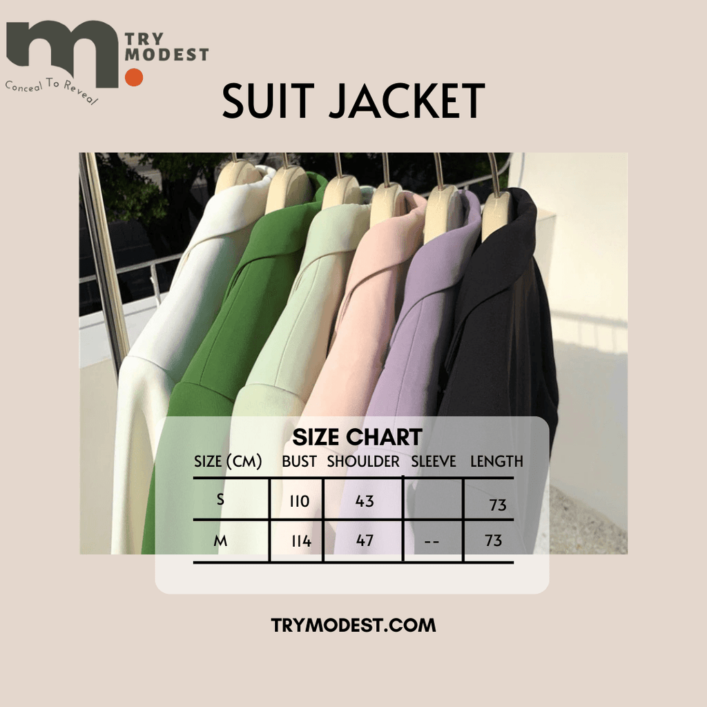Women Everyday Casual Loose suit jacket - Try Modest Limited