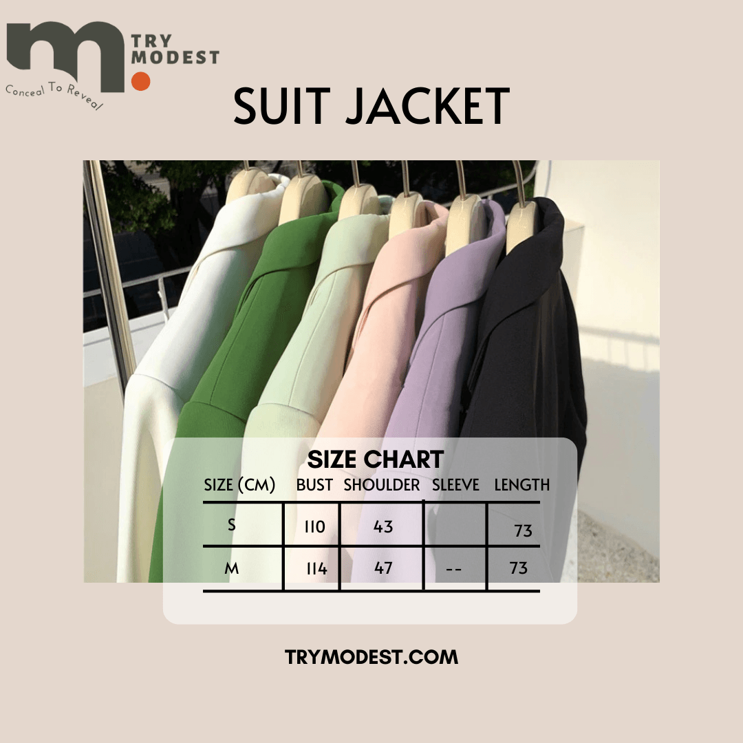 Women Everyday Casual Loose suit jacket - Try Modest Limited