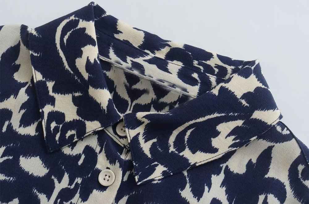 Women's Fashion Blue & White- Dresses - Try Modest Limited