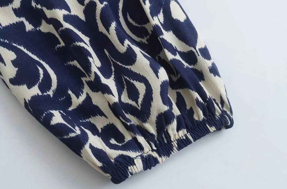 Women's Fashion Blue & White- Dresses - Try Modest Limited