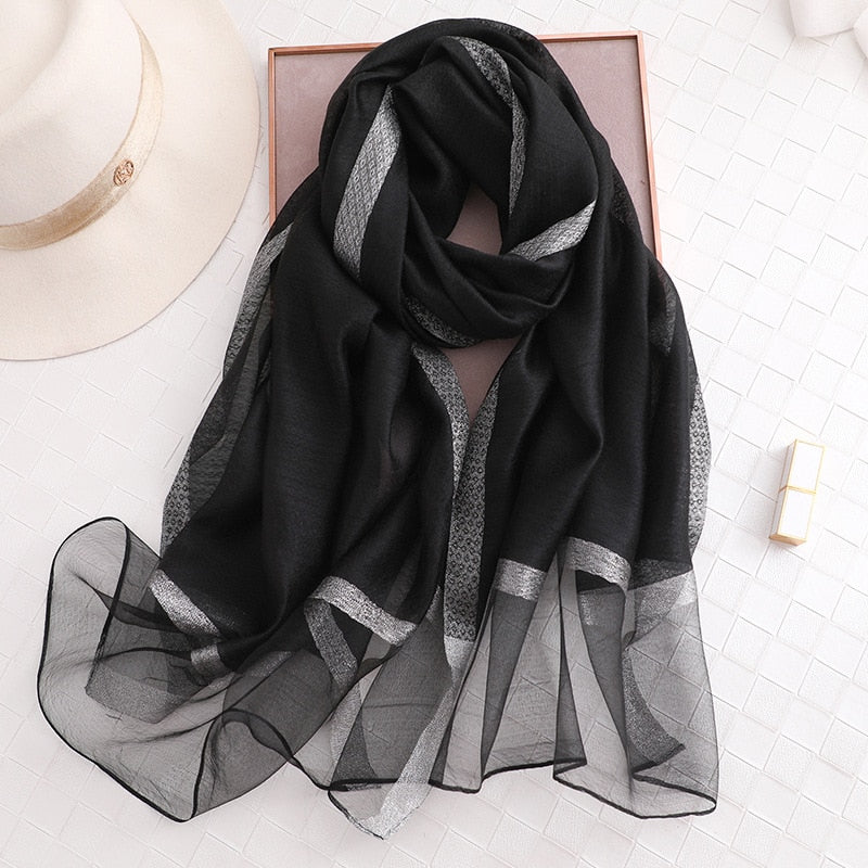 Women's Fashionable Silky Evening scarf/Wrap - Try Modest Limited 