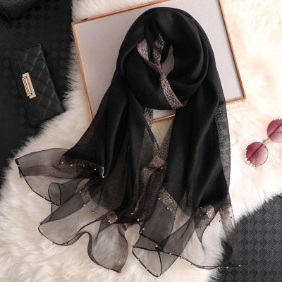 Women's Fashionable Silky Evening scarf/Wrap - Try Modest Limited