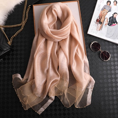 Women's Fashionable Silky Evening scarf/Wrap - Try Modest Limited 