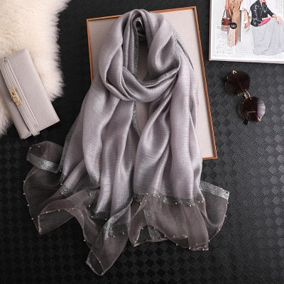 Women's Fashionable Silky Evening scarf/Wrap - Try Modest Limited 