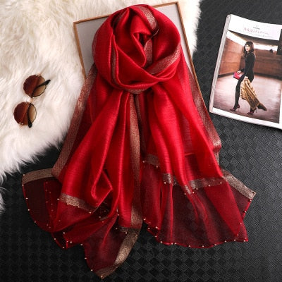 Women's Fashionable Silky Evening scarf/Wrap - Try Modest Limited 