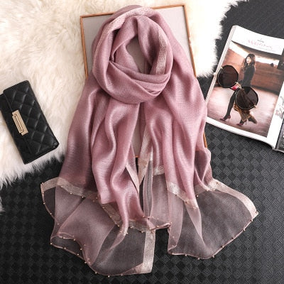 Women's Fashionable Silky Evening scarf/Wrap - Try Modest Limited 