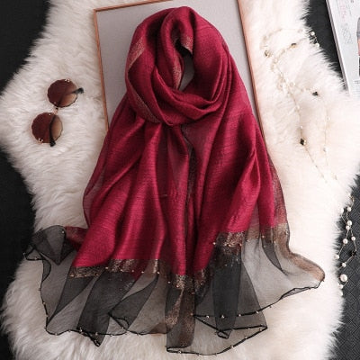 Women's Fashionable Silky Evening scarf/Wrap - Try Modest Limited
