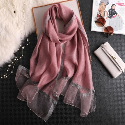 Women's Fashionable Silky Evening scarf/Wrap - Try Modest Limited 