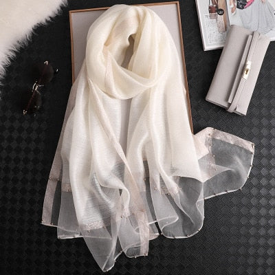 Women's Fashionable Silky Evening scarf/Wrap - Try Modest Limited 