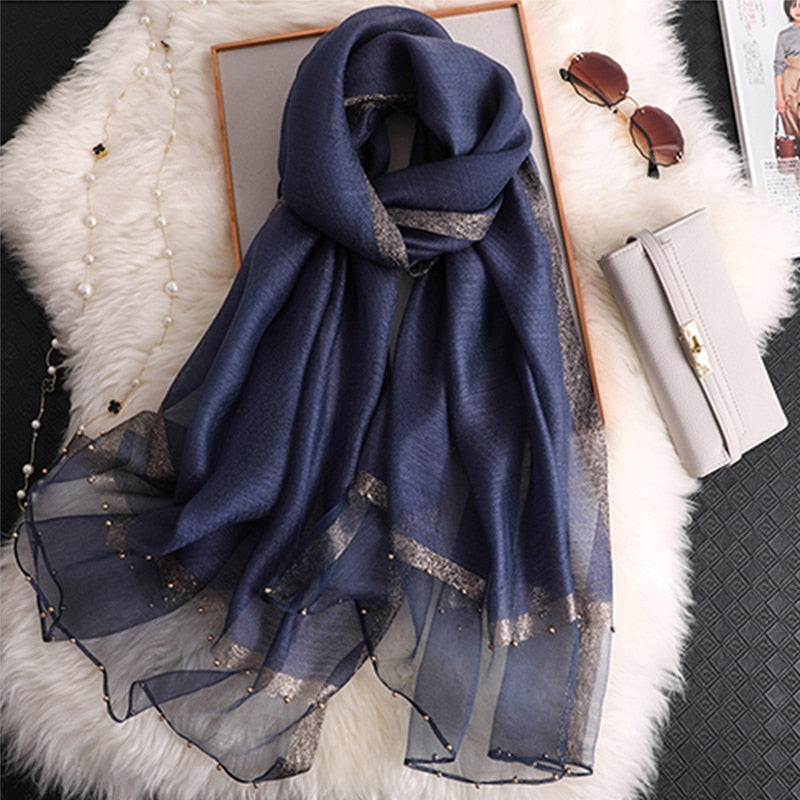 Women's Fashionable Silky Evening scarf/Wrap - Try Modest Limited 