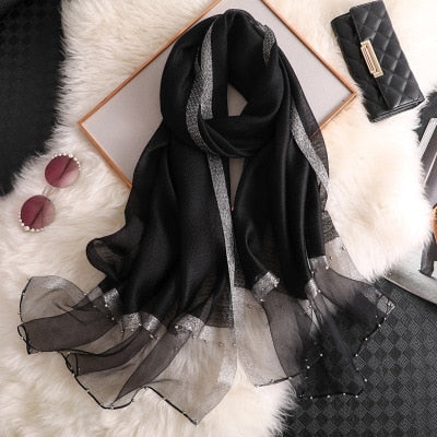 Women's Fashionable Silky Evening scarf/Wrap - Try Modest Limited