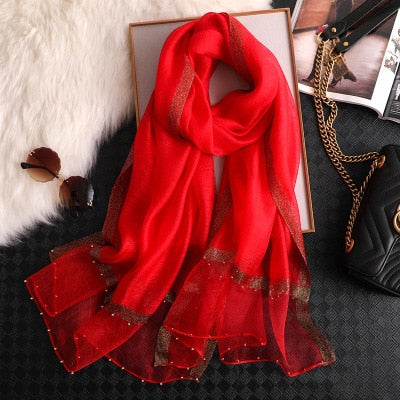 Women's Fashionable Silky Evening scarf/Wrap - Try Modest Limited 