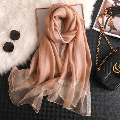 Women's Fashionable Silky Evening scarf/Wrap - Try Modest Limited 