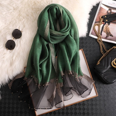 Women's Fashionable Silky Evening scarf/Wrap - Try Modest Limited 