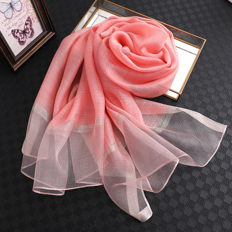 Women's Fashionable Silky Evening scarf/Wrap - Try Modest Limited 