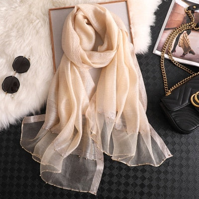 Women's Fashionable Silky Evening scarf/Wrap - Try Modest Limited 