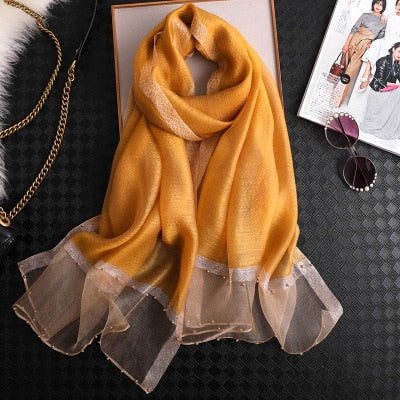 Women's Fashionable Silky Evening scarf/Wrap - Try Modest Limited 