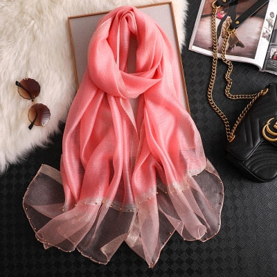 Women's Fashionable Silky Evening scarf/Wrap - Try Modest Limited 