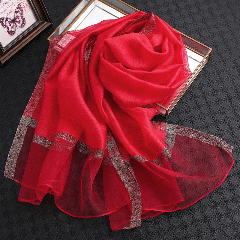 Women's Fashionable Silky Evening scarf/Wrap - Try Modest Limited