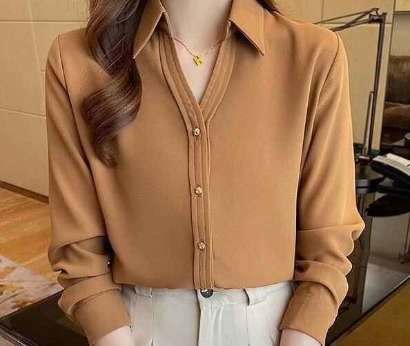 Worthy - long sleeves and V-Neck shirt & Tops - Try Modest Limited