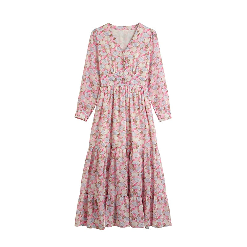 Blossom-Pink chiffon dress Try Modest Limited 