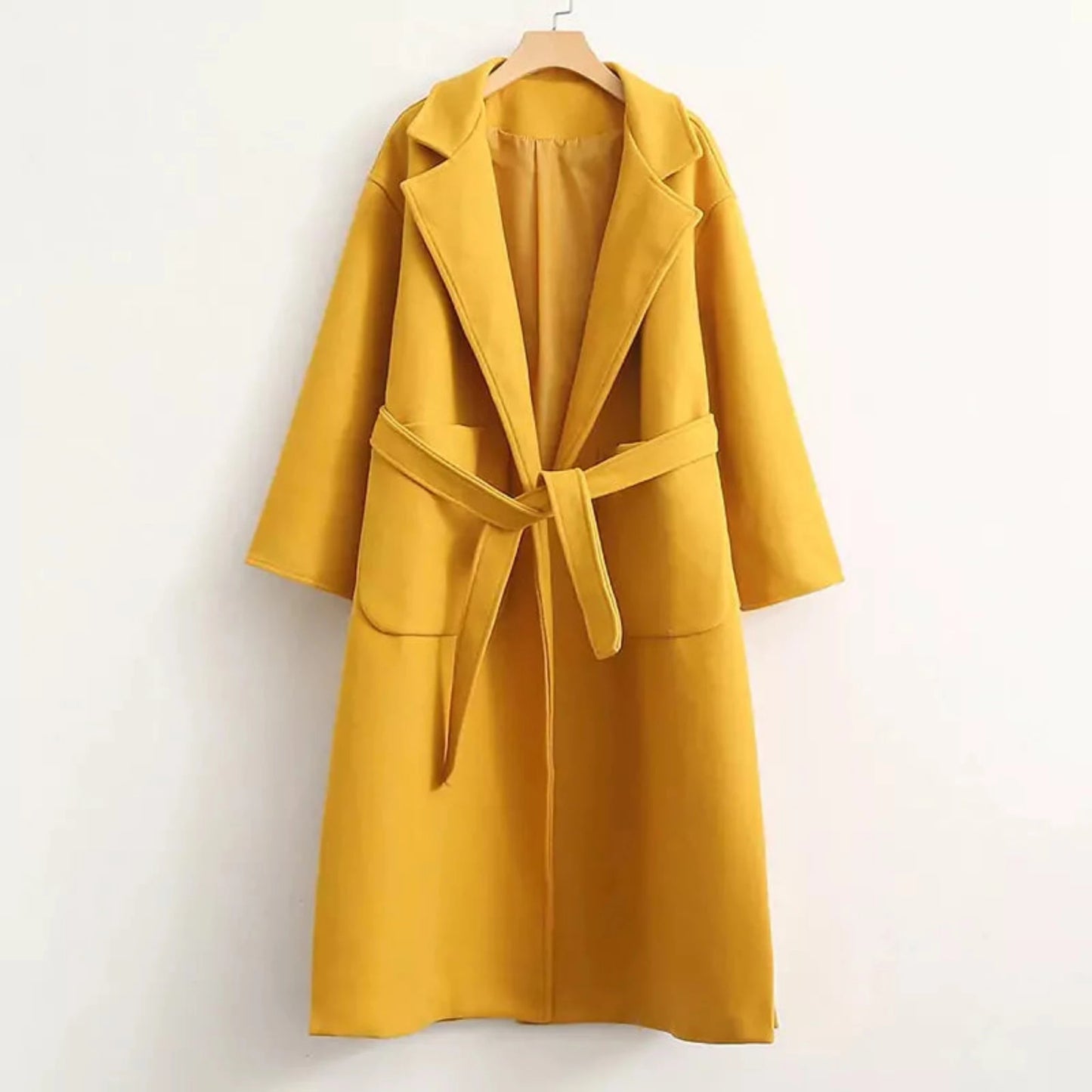 Drop shoulder- Long wool coat Try Modest Limited 