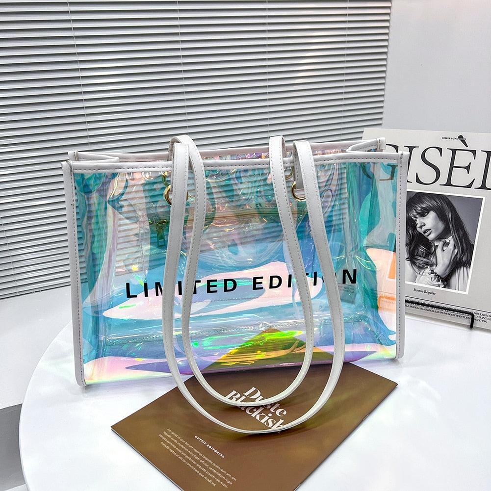 Fashion Transparent PVC Handbag for Women - Try Modest Limited 