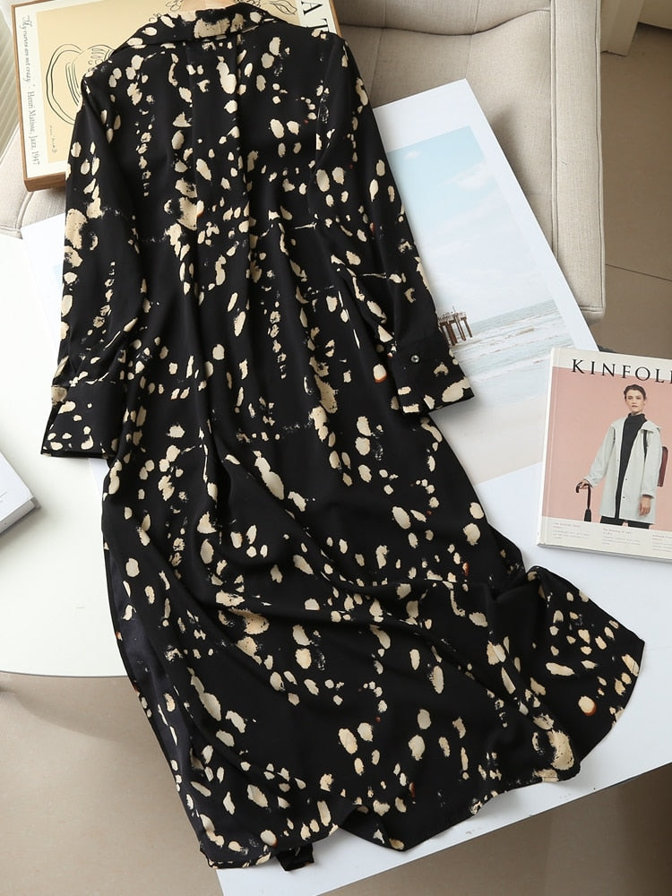 Fall black-  Full sleeve midi dress Try Modest Limited 