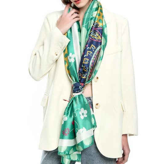 Silk Satin printed Scarf - Try Modest Limited 