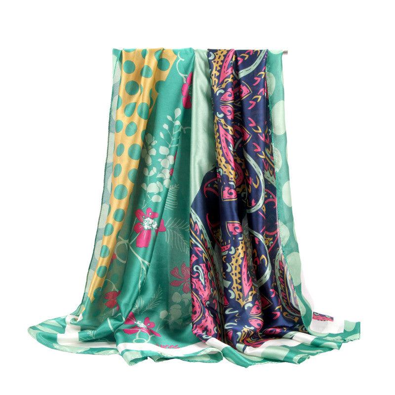 Silk Satin printed Scarf - Try Modest Limited 