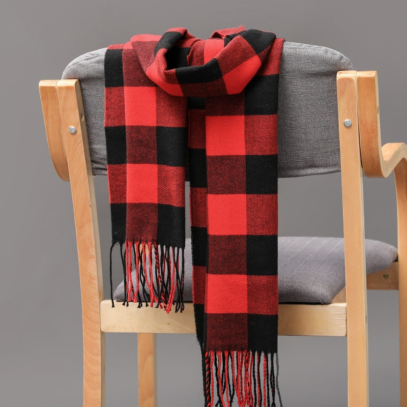 Warm Cashmere plaid scarf - Try Modest Limited 