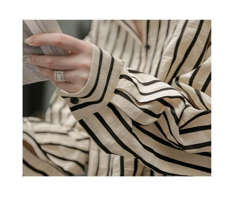 Black stripes-Full sleeve top Try Modest