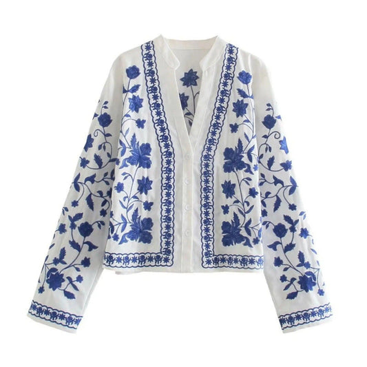 Embroided cotton jacket Try Modest