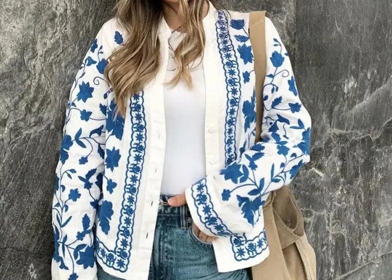 Embroided cotton jacket Try Modest