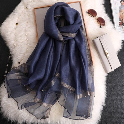 Women's Fashionable Silky Evening scarf/Wrap - Try Modest Limited 