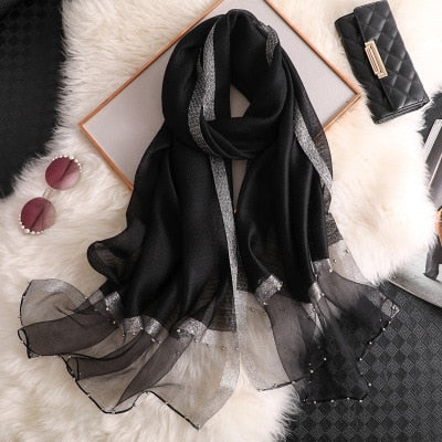 Women's Fashionable Silky Evening scarf/Wrap - Try Modest Limited 